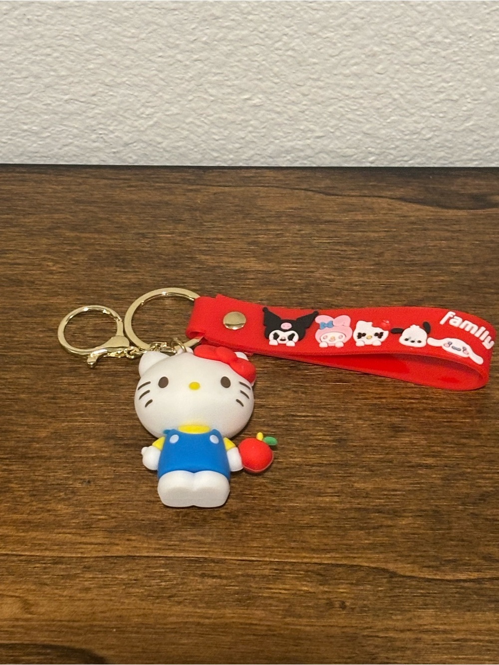 Hello Kitty Red Wristlet Keychain/ Bag Charm NWOT